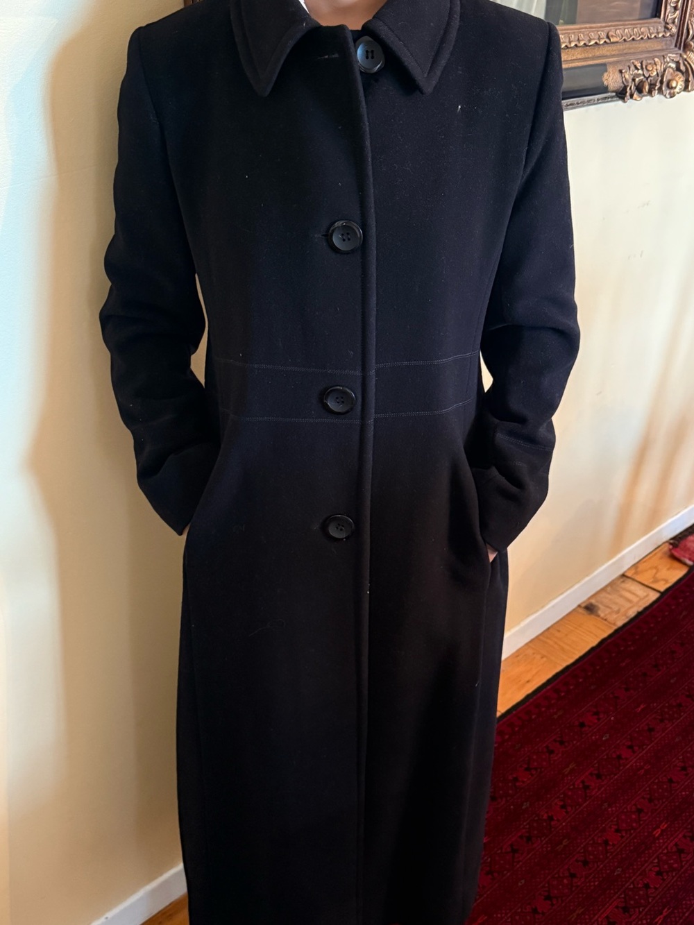 Steve Madden Women’s Black Wool Long Coat